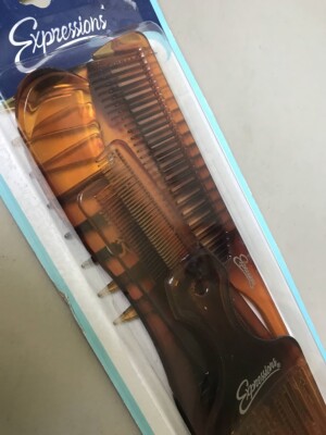Expressions 6 Piece Plastic Comb Set New