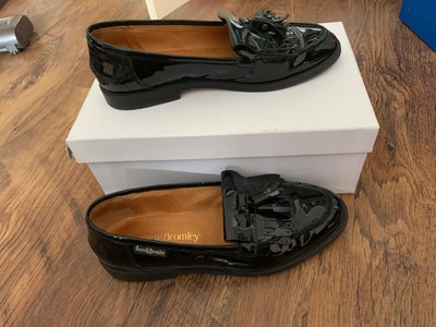 russell and bromley patent loafers
