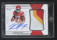 2017 NATIONAL TREASURES KAREEM HUNT RPA RC AUTOGRAPH #ED 20/99 CHIEFS RB  RARE