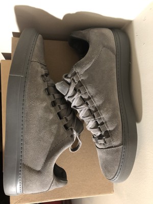 balenciaga arena low grey suede