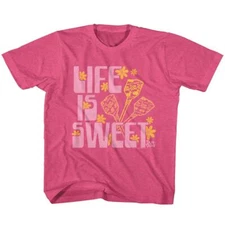 Kids Dum Dums Life Is Sweet Vintage Hot Pink Brands Shirt