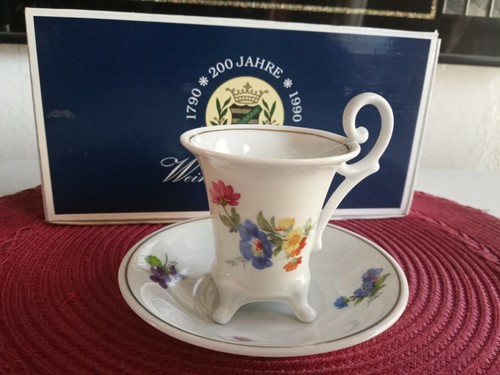 Weimar Porxellan Miniature Tea Cup And Saucer Set. - Picture 2 of 8