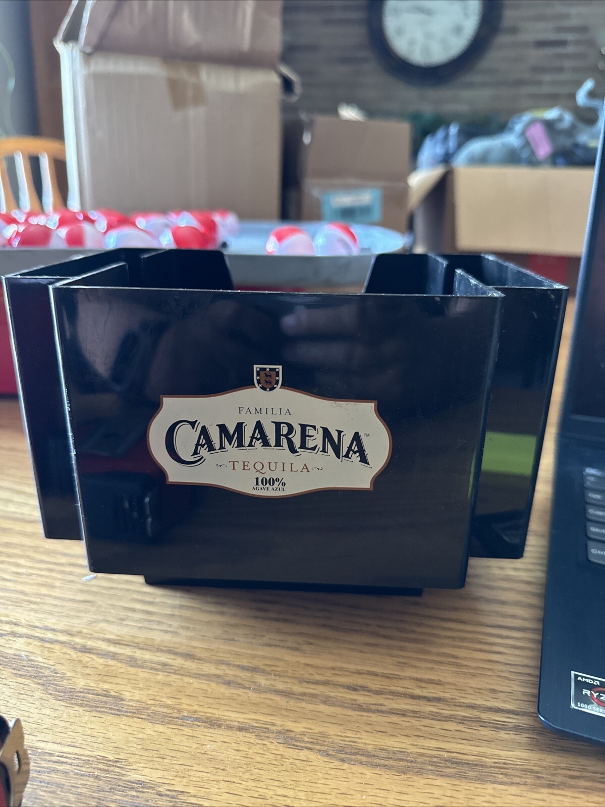 Camarena Tequila - Promo Branded Barware Bar Napkin/Straw Caddy