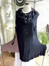 3661 MARC ABBAS, Oberteil Lagenlook schwarz mit braun