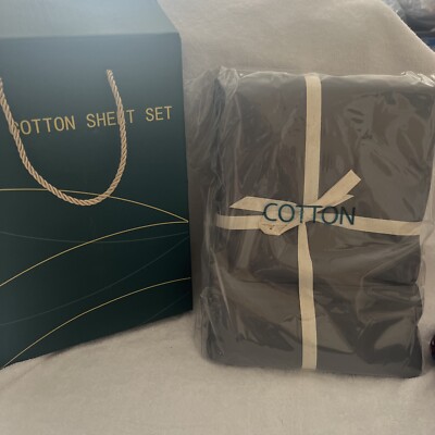 Threshold Tri-Ease 500 Thread Count Twin XL Size Sheet Set- Gray Herringbone