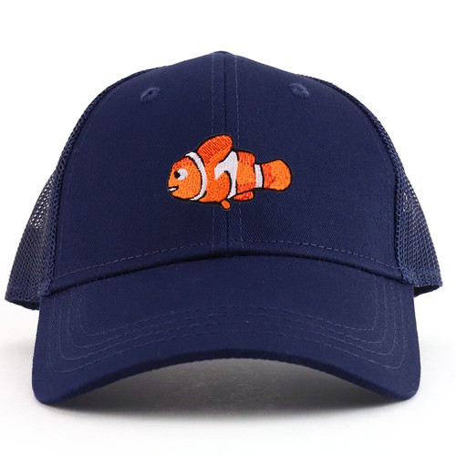 Youth Kid's Clown Fish Patch Youth 6 Panel Trucker Baseball Cap - FREE SHIPPING - Picture 8 of 23