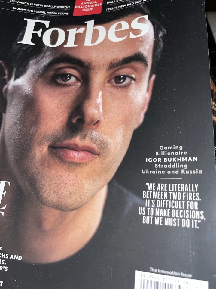 FORBES magazine April-May ,2022 ,GAMING BILLIONAIRE IGOR BUKHMAN, Putin  , T-517 — 第 2/4 张图片
