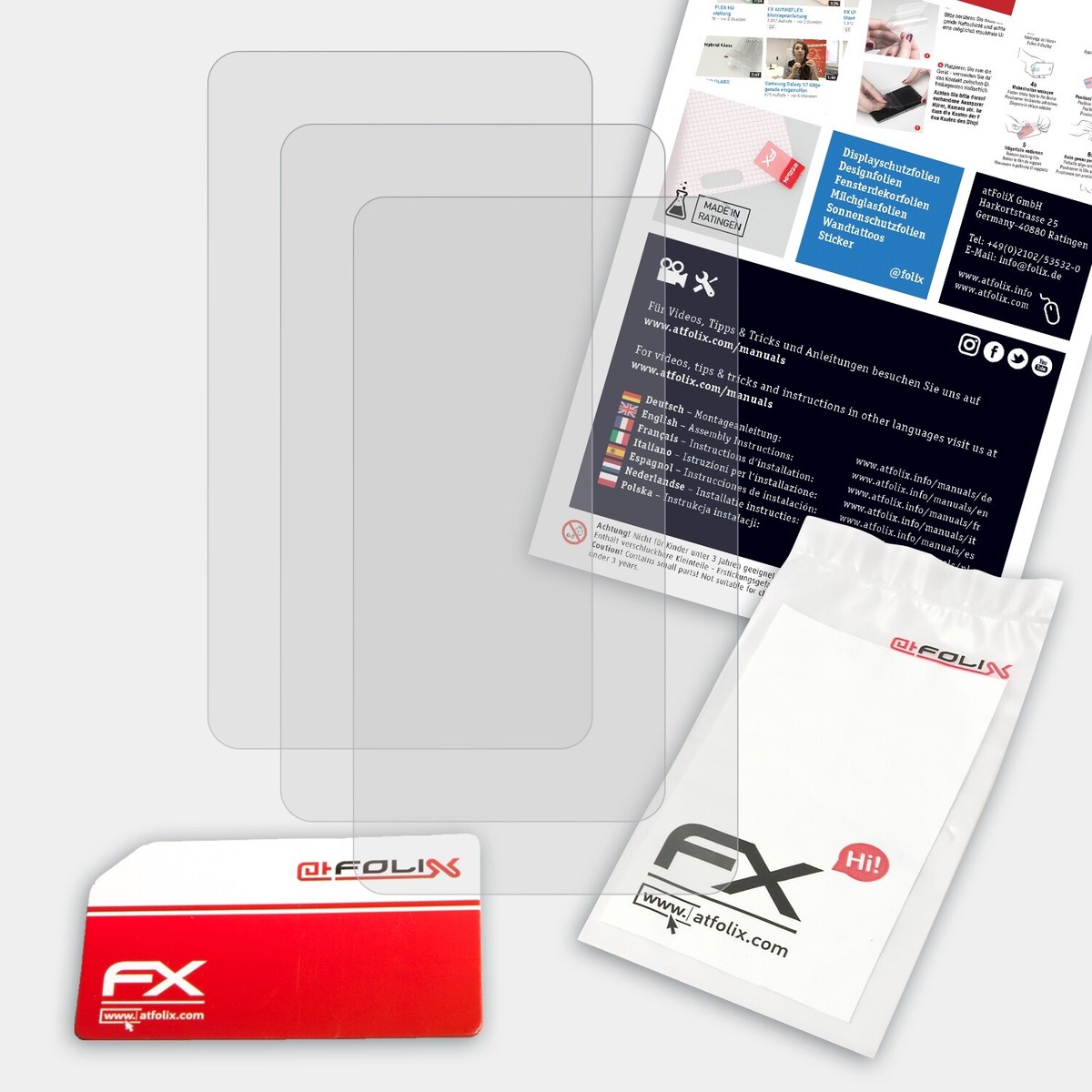 atFoliX 3x Film Protection d'écran pour Kandao Qoocam 3 Protecteur d'écran clair