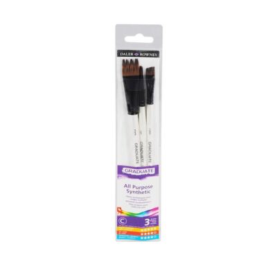 Daler Rowney Graduate Allzweck-Pinsel mit synthetischer Textur 3er-Set