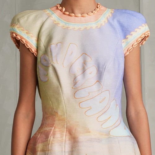 Mini vestido estructurado montaña rusa Zimmermann talla 1 - Imagen 4 de 10