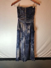 J For Justify Tie-Dyed Shorty Pants Romper Size Small Blue