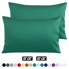 2PCS Cotton Pillowcases Ultra Soft Pillow Case Bedding Accessories Queen King