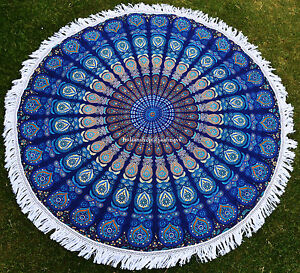 Hippie Indian Round Mandala Tapestry Wall Hanging Beach Throw Rug Boho Yoga Mat 
