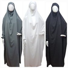 Muslim Robe One Piece Abaya Khimar Kaftan Prayer Dress Jilbab Modest Hijab Abaya