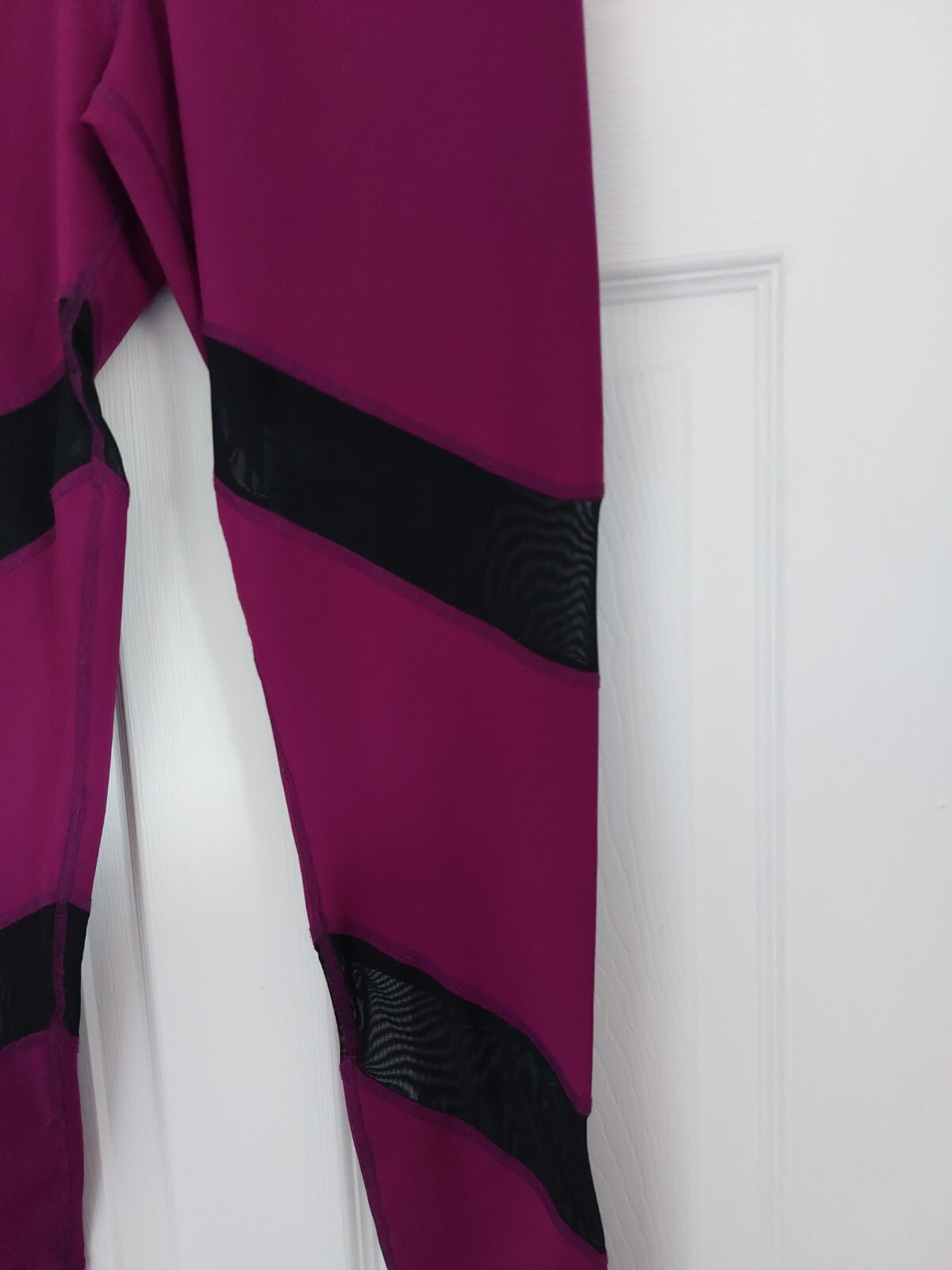 Warehouse Leggings Mesh Detail Purple Size Medium Preloved image 6