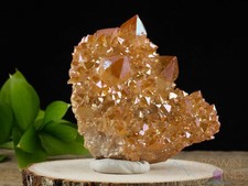 Tangerine AURA QUARTZ - Rainbow Spirit Crystal Cluster, Decor Metaphysical R0501