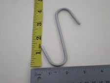 10 PCS. HEAVY DUTY STAINLESS STEEL MEDIUM MEAT/POULTRY S HOOKS, 4" X 4MM.