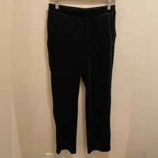 Chico's Zenergy Black Velour Skim Pants Size 0 4/6 