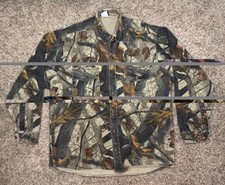VTG RealTree Camo Denim Shacket Men's Sz XL Hunting Shirt Jacket Hardwood Camo