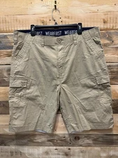 Wearfirst Men's Cargo Shorts w/Stretch Micro Ripstop- 40, English Elm, C2(C326T)