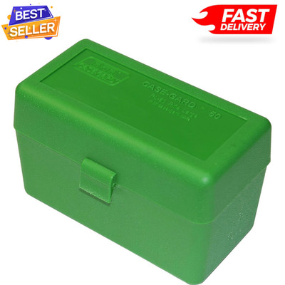 MTM 50 Round Flip-Top Rifle Ammo Box 270 Win 280 Rem 30-06, Green