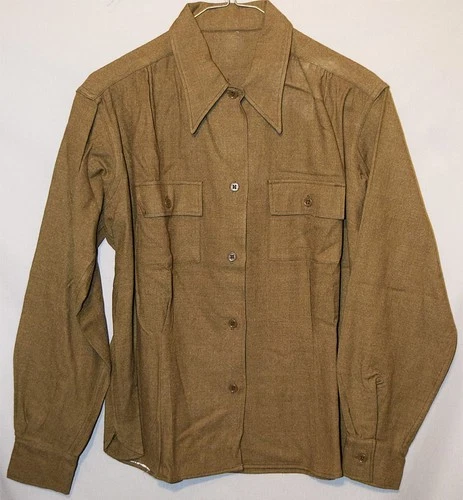 WWII -WAAC/WAC- Vintage US Army Women's ID'd Wool Military Uniform Shirt/Blouse