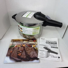 ELITE BY FAGOR PRESSURE COOKER 6Q 18/10 STLS STEEL-GAS ELECTRIC INDUCTION
