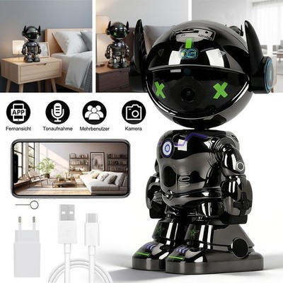 Überwachungskamera Roboter Kamera Kabellos 2-Wege Haustierkamera Intelligent HD