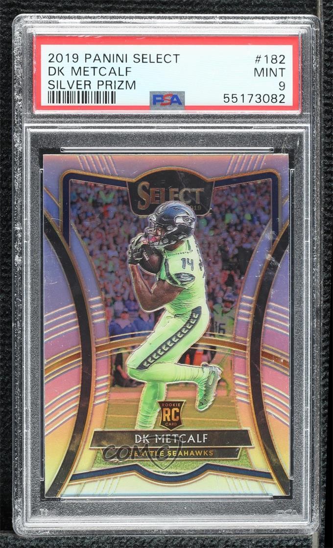 2019 Select Premier Level Silver Prizm DK Metcalf #182 PSA 9 MINT Rookie RC n8e