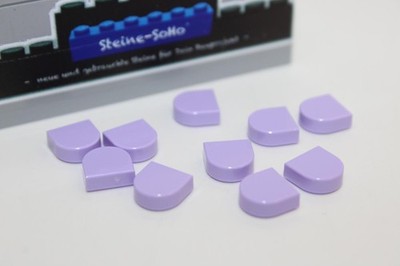 Lego (c) 10x Fliesen abgerundet - 1x1 - lavendel  - 24246 - tile - Fliese