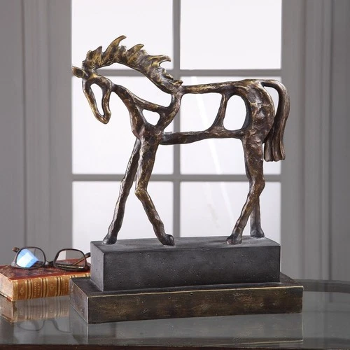 Uttermost - Sculpture - Accessories - Titan Horse - 16.5 inch Sculpture - 13.5 - Picture 4 of 4