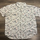 Columbia Shirt Mens XL Beach Print Regular Fit Button Up Short Sleeve