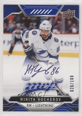 2019-20 MVP Puzzle Back Blue Script Achievements 26/100 Nikita Kucherov #215 0zu