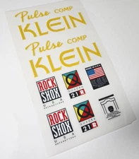 Sticker Decal Set fits some Klein Pulse Comp Mountain Bike Frames and Forks