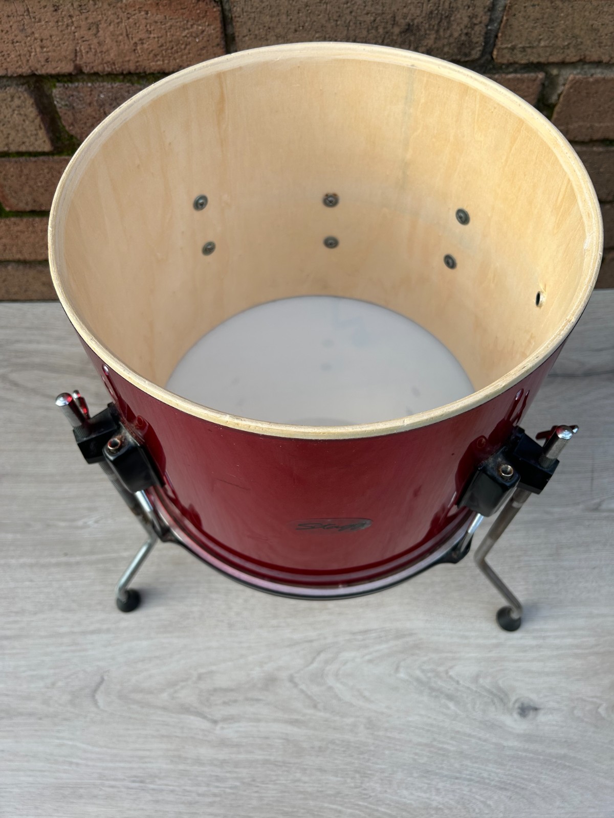 STAGG 12''x 10'' Floor Tom with Legs -Red - for Junior drum kit photo 9