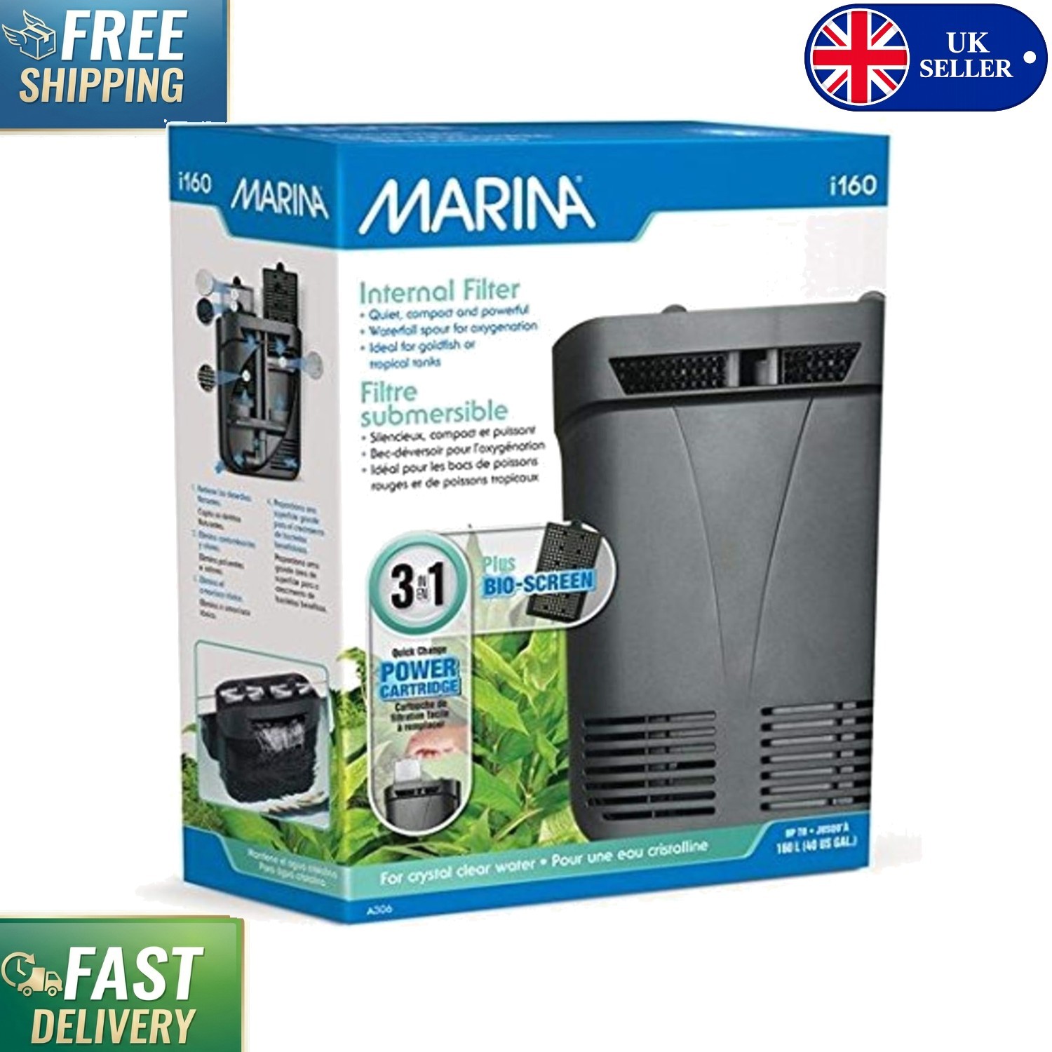 i160 Internal Aquarium Filter – Powerful & Quiet Filtration for 160L Tanks