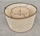 Vintage MCM Mid Century Modern Retro Fiberglass Lamp Shade 10” d x 6” Tall — photo 1
