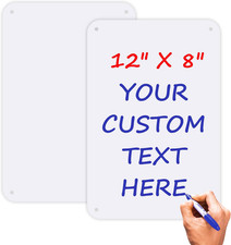 2 Pack White Blank Metal Sign for Outdoor,Rust-Free/Fade Resistance Aluminum, Ea