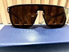 Louis Vuitton LV Waimea Sunglasses Black Blue Monogram Logo Z1082E Shades