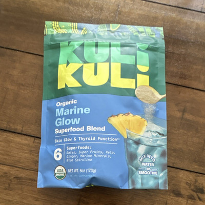 Kuli Kuli Organic Marine Glow Superfood Blend Powder Pineapple 6 oz Exp 12/2026