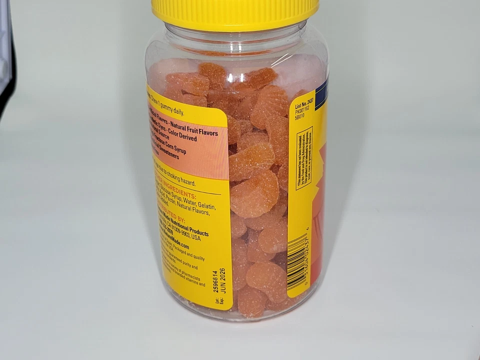 Nature Made Kids First 维生素 C 木乃伊 110 克拉橘子,有效期至 2026 年 6 月 — 第 3/3 张图片