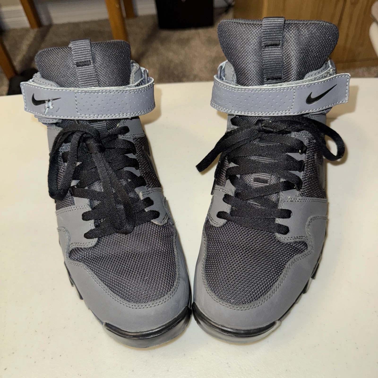 Taglia 11 Nike Mogan 2 OMS Mid Black 535836 033 pulite rare senza scatola originale 9 10