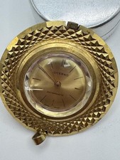RARE Vintage Lucerno Swiss Gold Tone Mechanical Happy Birthday Pendant Watch