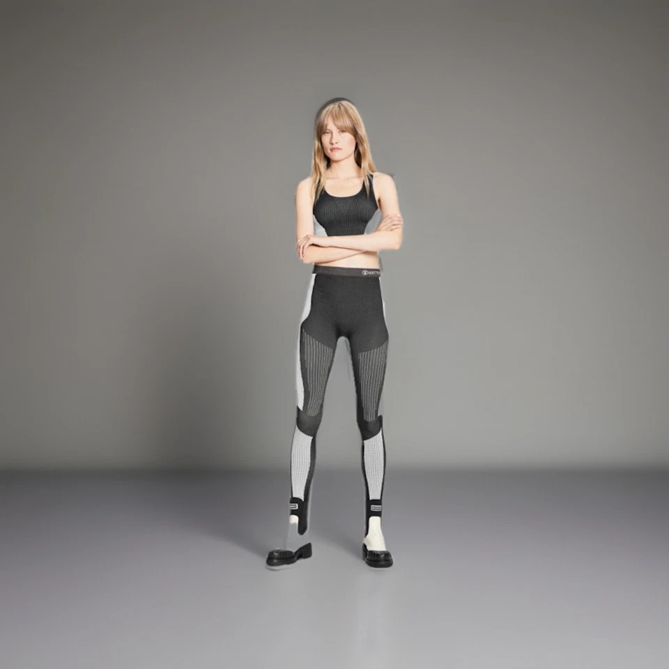 Authentic Louis Vuitton Technical Gym Leggings Black White Logo S BNWT - Image 3 of 4