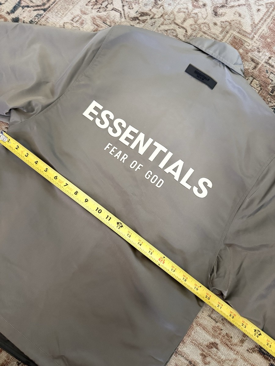Fear of God Essentials Coaches Jacket Desert Taupe Men's XXS | eBay