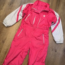 Vtg 80s Ski Suit One piece Snowsuit Snow Bib Retro Apres Cosmos Womens Large