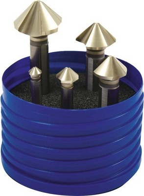 BECK Kegelsenker-Set ungleiche Teilung HSS TiZrN 90Grad 6,30-25mm,  3-Flächensch