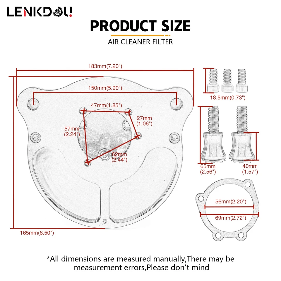 CNC Air Cleaner Intake Filter Kit For Harley Twin Cam Touring Road Glide Softail - Imagem 3 de 4