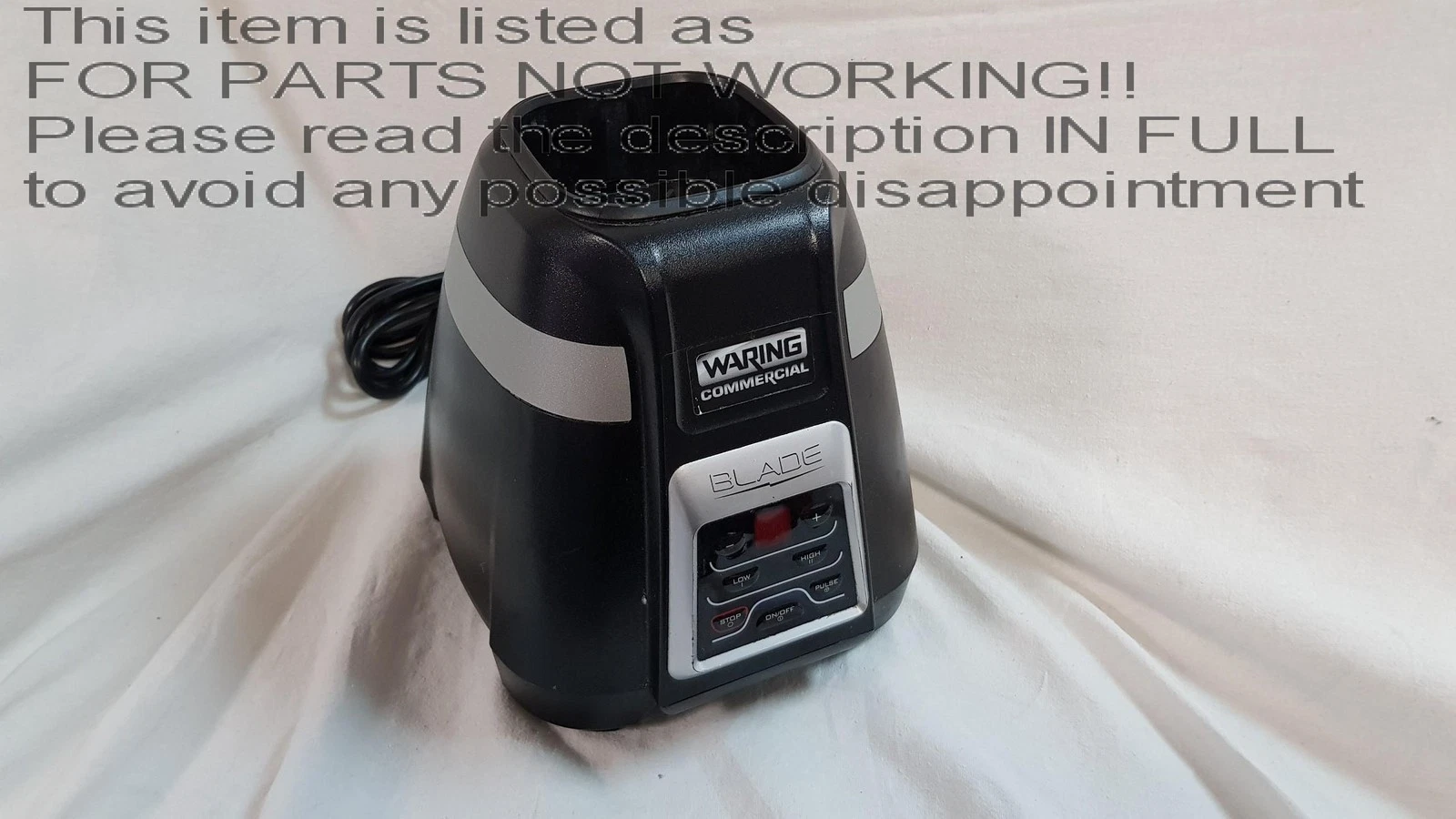 FOR PARTS! Waring Commercial bb340k Blade Commercial Tabletop Blender
Opens in a new window or tab