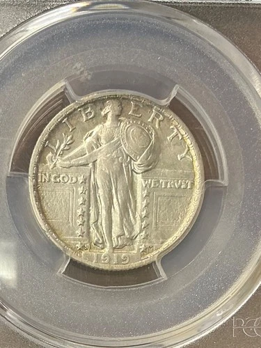 PCGS AU50 1919 S STANDING LIBERTY QUARTER NICE EYE APPEAL VERY SCARCE DATE